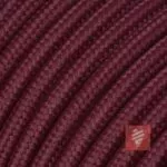Textilkabel Pendellampe Bordeaux-Rot, Textilkabel mit Lampenfassung aus Thermoplast und Eurostecker