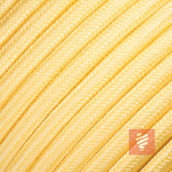 textilkabel stoffkabel schlauchleitung stoffummantelt textilummantelt pvc-kabel rundkabel h03vv-f 3g 0.75 3x0.75mm 3-adrig dreiadrig gelb