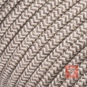 textilkabel stoffkabel schlauchleitung stoffummantelt textilummantelt pvc-kabel rundkabel h03vv-f 3g 0.75 3x0.75mm 3-adrig dreiadrig leinen-braun