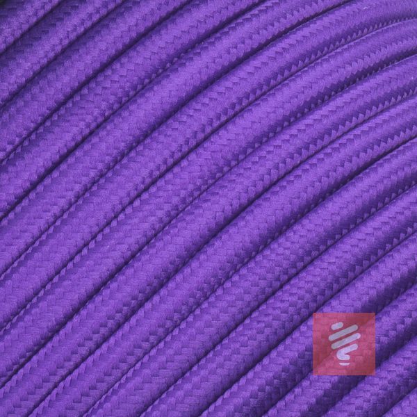 textilkabel stoffkabel schlauchleitung stoffummantelt textilummantelt pvc-kabel rundkabel h03vv-f 3g 0.75 3x0.75mm 3-adrig dreiadrig violett