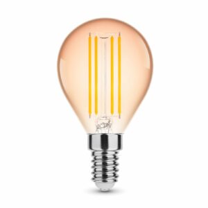 Dekorative E14 LED Filament Lampe, G45 Amber