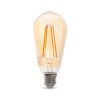 Dekorative E27 LED Filament Lampe, Gold Getönt, Lange Filamente, 3.5W 2100 Kelvin, Extra Warm 320lm, Kolbenform ST64 Dimmbar
