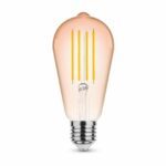 Dekorative E27 LED Filament Lampe, ST64 Amber