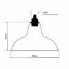 Dimensionen für Lampenschirm Emaille Relight Newton 28cm für E27 Lampenfassung