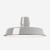 Einfacher Emaille Lampenschirm 36cm, Light Grey