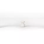 Isolator aus Porzellan Weiß glasiert, Aufputz-Kabelhalter für verseiltes Textilkabel 2