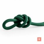 Knoten aus Textilkabel, Dunkelgrün