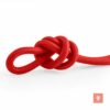 Knoten aus Textilkabel, Rot