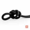 Knoten aus Textilkabel, Schwarz