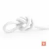 Knoten aus Textilkabel, Weiß