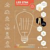 Produktspezifikationen für Dekorative E27 LED Lampe & Filament Lampe, ST64 Dimmbar