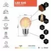 Spezifikationen für Dekorative E27 LED Filament Lampe, G45 Amber