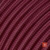 Textilkabel 2 adrig (zweiadrig) Bordeaux-Rot für Lampe als Lampenkabel - (2x0.75mm)