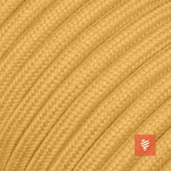 Textilkabel 2 adrig (zweiadrig) Gold für Lampe als Lampenkabel - (2x0.75mm)