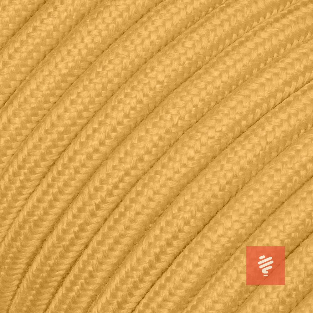 Textilkabel für Lampe, Stoffkabel 2-adrig (2x0,75mm²) - Sand/braunes