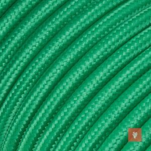 Textilkabel 2 adrig (zweiadrig) Grün für Lampe als Lampenkabel - (2x0.75mm)