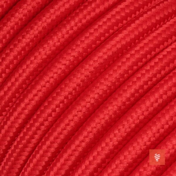 Textilkabel 2 adrig (zweiadrig) Rot für Lampe als Lampenkabel - (2x0.75mm)
