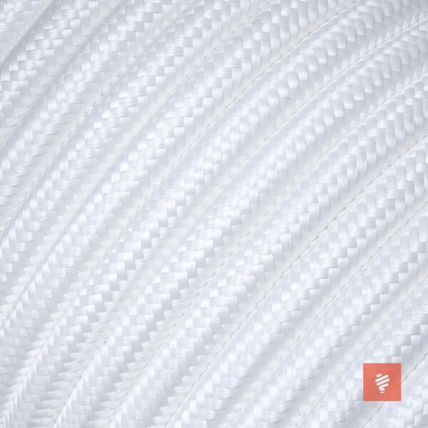 Textilkabel 2 adrig (zweiadrig) Weiß für Lampe als Lampenkabel - (2x0.75mm)