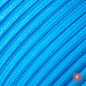 Textilkabel 3 adrig (dreiadrig) Blau für Lampe als Lampenkabel - (3x0.75mm)