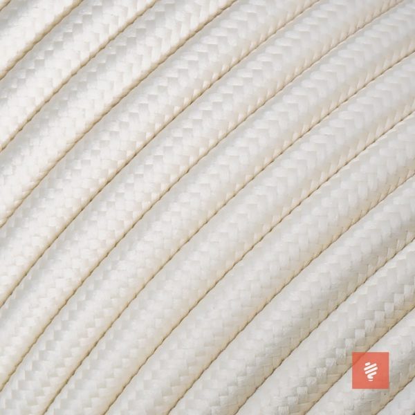 Textilkabel 3 adrig (dreiadrig) Creme für Lampe als Lampenkabel - (3x0.75mm)