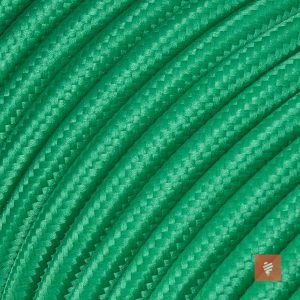 Textilkabel 3 adrig (dreiadrig) Grün für Lampe als Lampenkabel - (3x0.75mm)