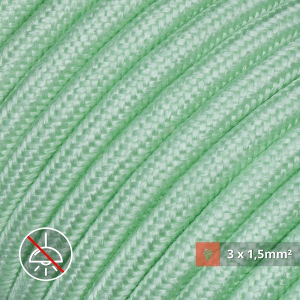 Textilkabel für Aufputz-Elektroinstallation, Minze (3x1.5mm)